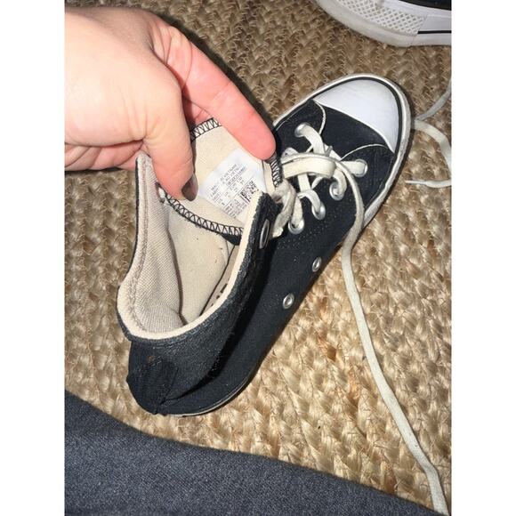 Platform high top converse in black womens size 5 - Picture 3 of 6